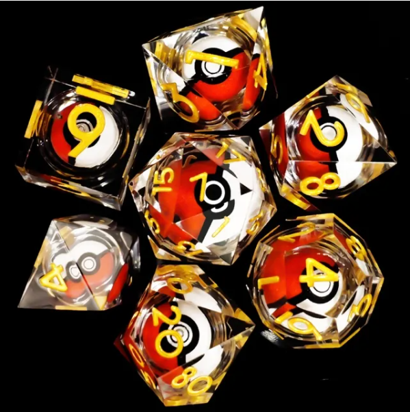 Capture Cores | Sharp Liquidcore Polyhedral Dice Set - Valkyrie RPG