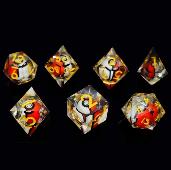 Capture Cores | Sharp Liquidcore Polyhedral Dice Set - Valkyrie RPG