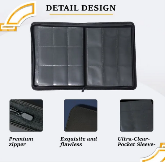 9 Pocket TCG Zip-up Binder (Black) - Valkyrie RPG