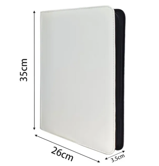 9 Pocket TCG Zipper File (white) - Valkyrie RPG