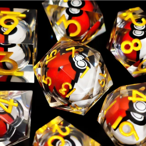 Capture Cores | Sharp Liquidcore Polyhedral Dice Set - Valkyrie RPG