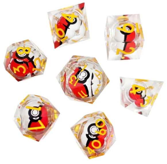 Capture Cores | Sharp Liquidcore Polyhedral Dice Set - Valkyrie RPG