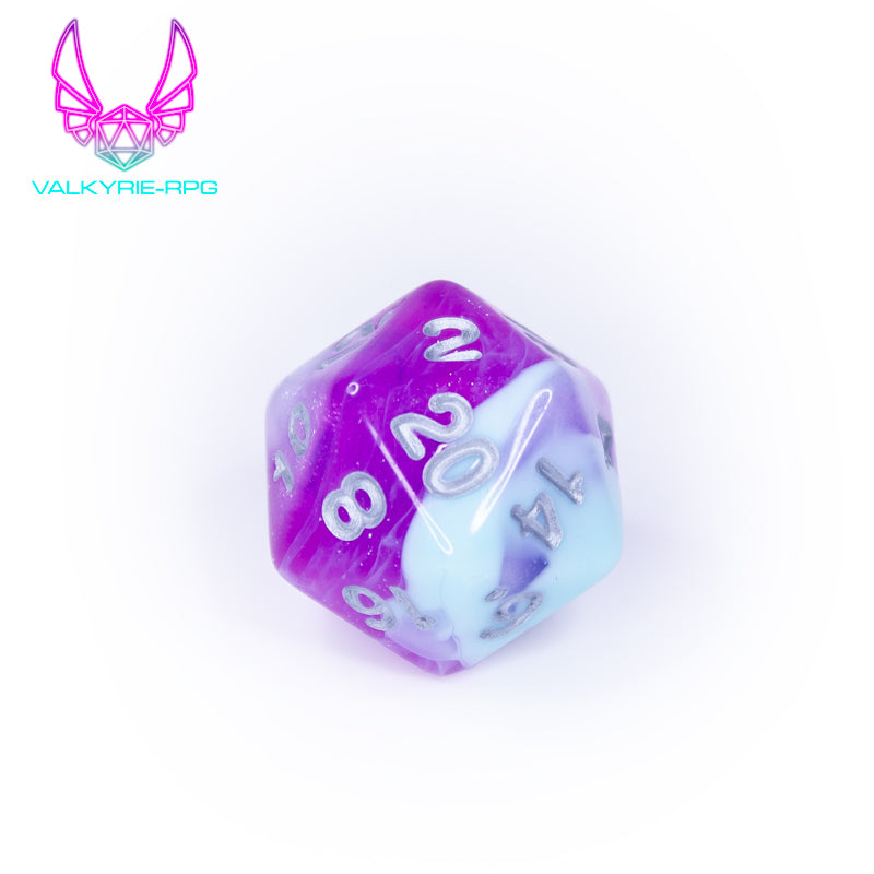 Clairvoyance | Glitter Fusion Polyhedral Dice Set - Valkyrie RPG