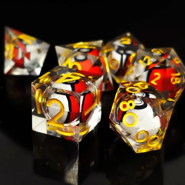 Capture Cores | Sharp Liquidcore Polyhedral Dice Set - Valkyrie RPG