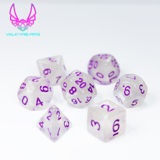 Aurora | Glitter Polyhedral Dice Set - Valkyrie RPG