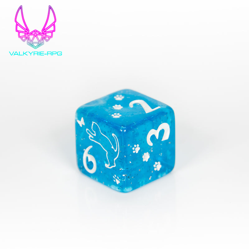 Catitude | Patterned Polyhedral Dice Set