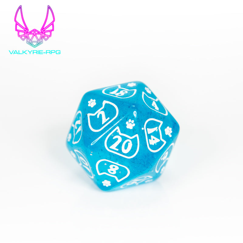 Catitude | Patterned Polyhedral Dice Set