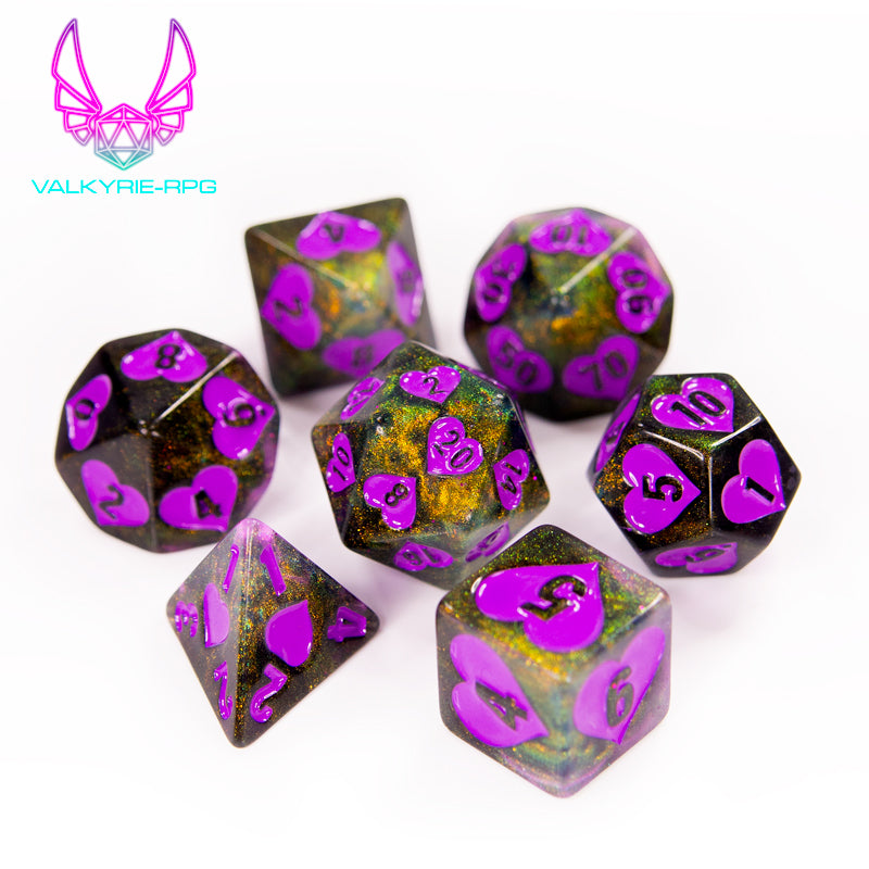 Cherish | Novelty Polyhedral Dice Set - Valkyrie RPG