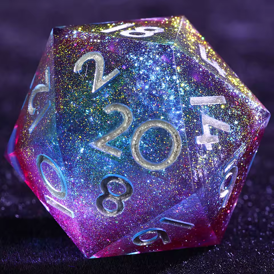 Cosmic Mirage | Sharp Polyhedral Dice Set - Valkyrie RPG