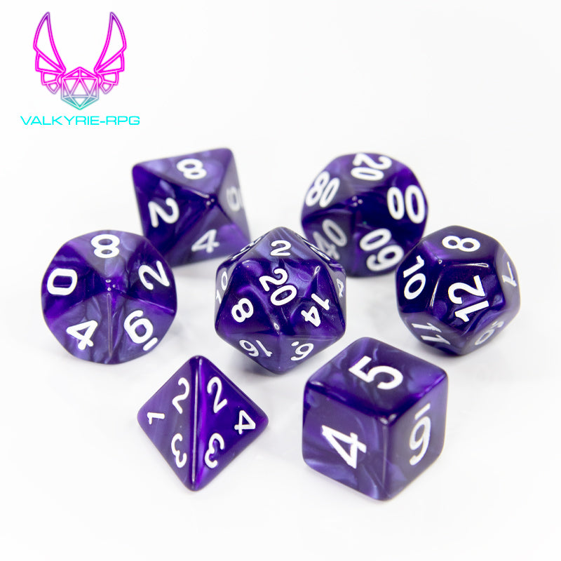 Charoite | Polyhedral Dice Set - Valkyrie RPG