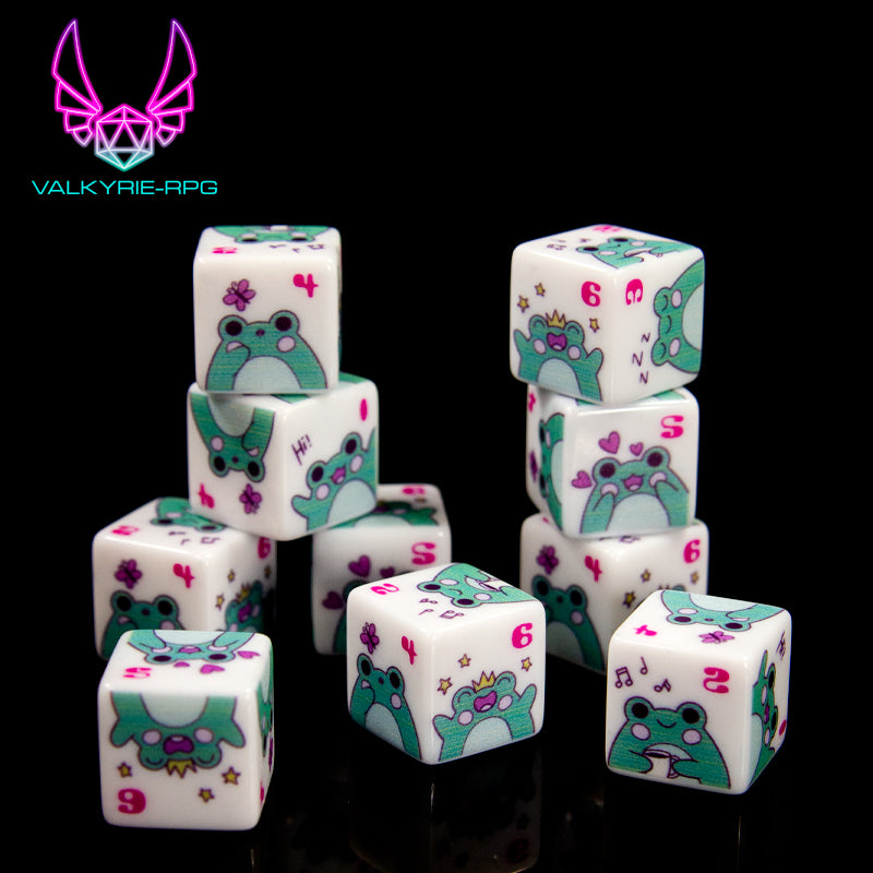 Froggies ๐ธ | D6 Novelty 10 Piece Set - Valkyrie RPG