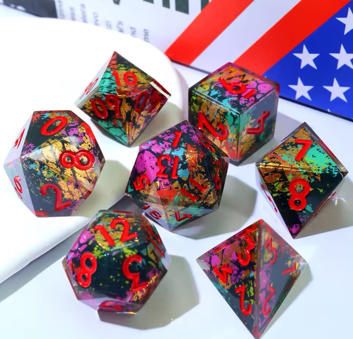 Anarchy | Sharp Novelty Polyhedral Dice Set