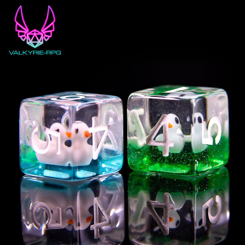 Blue Duckies | Novelty Inclusion Polyhedral Dice Set - Valkyrie RPG