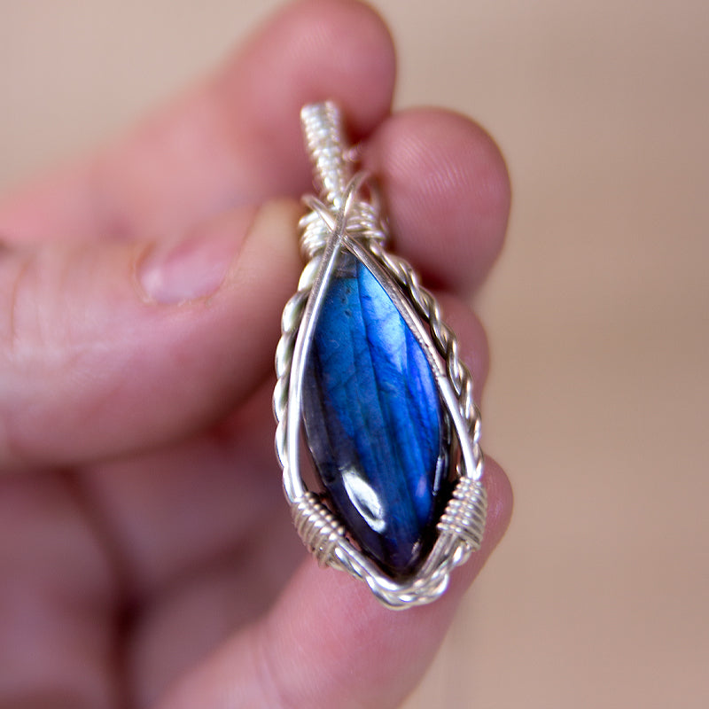 Necklace - Twist Wrapped Labradorite - Valkyrie RPG