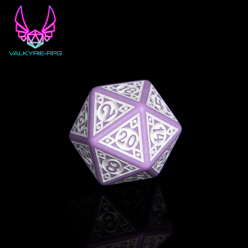 lavender | Patterned Polyhedral Dice Set
