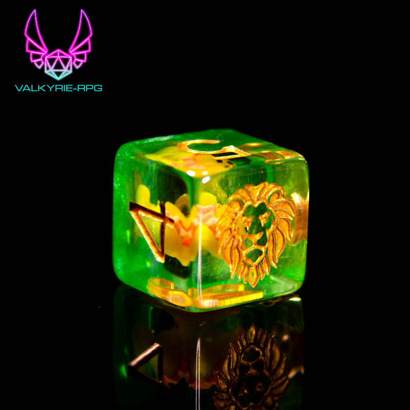 🦁 Lions | Novelty Inclusion Polyhedral Dice Set - Valkyrie RPG