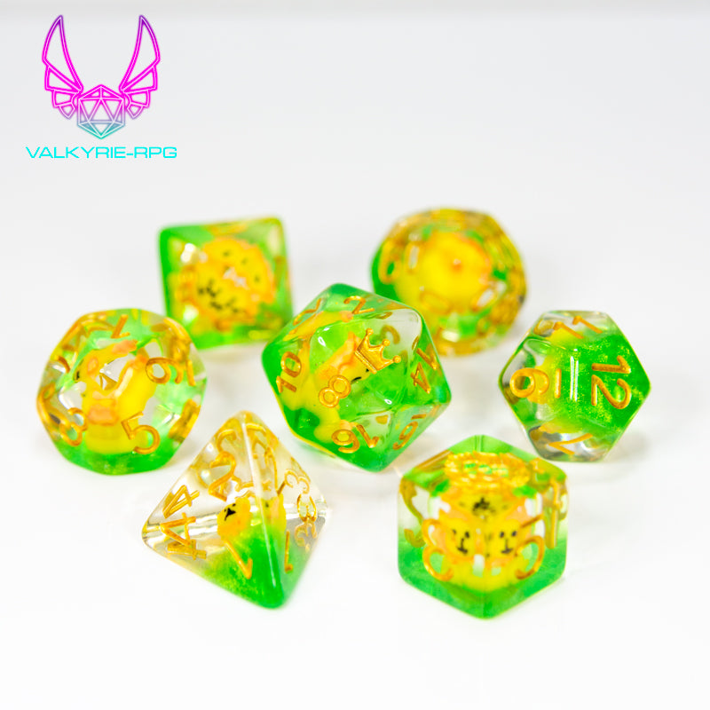 🦁 Lions | Novelty Inclusion Polyhedral Dice Set - Valkyrie RPG