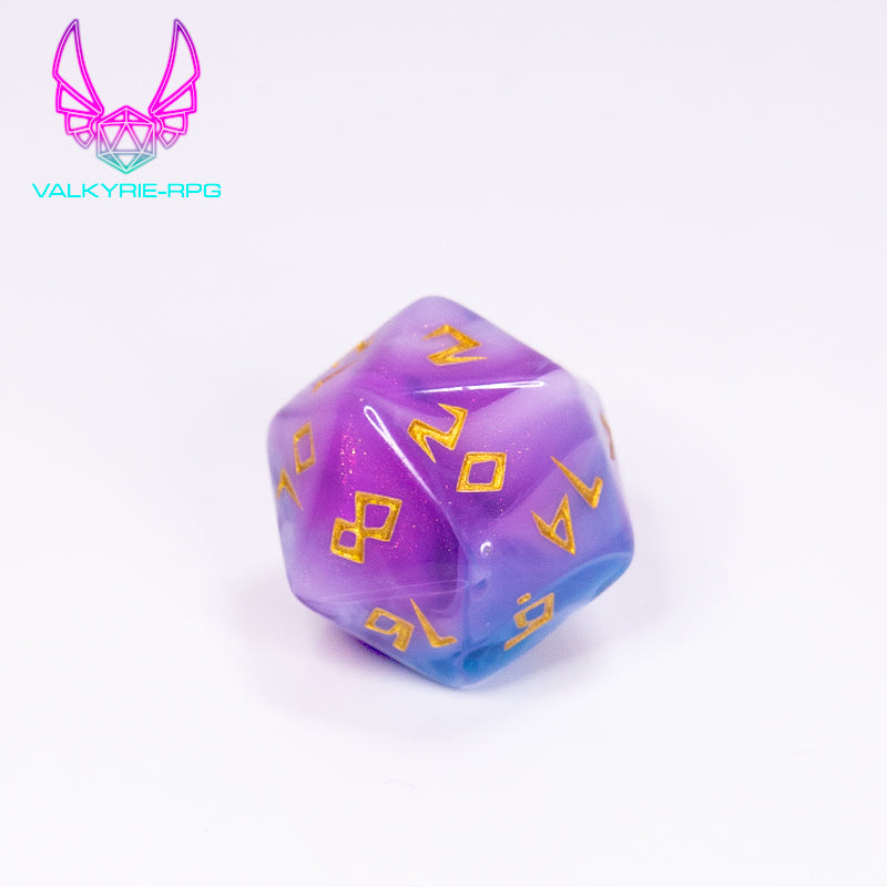 Pantheon | Glitter Fusion Polyhedral Dice Set - Valkyrie RPG