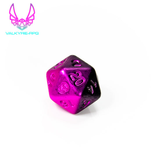 Electric Peony | Electroplated Polyhedral Dice Set - Valkyrie RPG