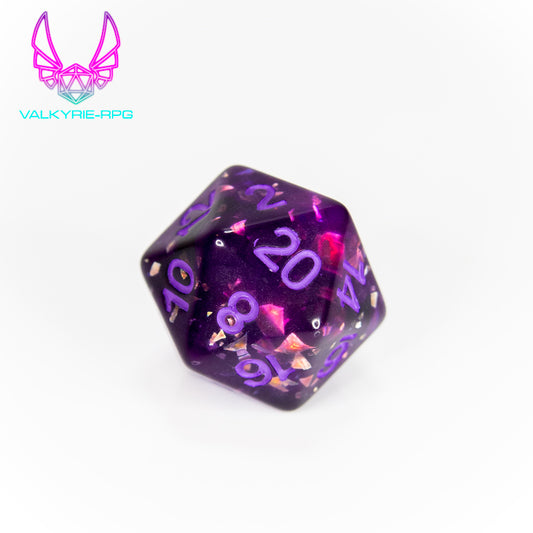 The Purple One | Holo Foil Polyhedral Dice Set - Valkyrie RPG