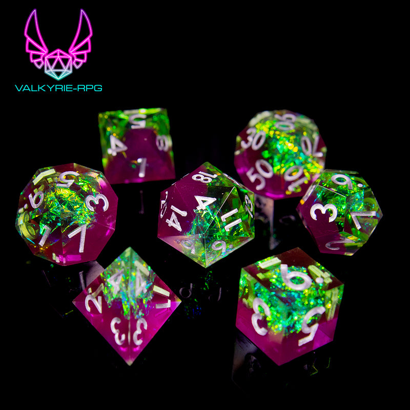 Death Ward | Sharp Polyhedral Dice Set - Valkyrie RPG
