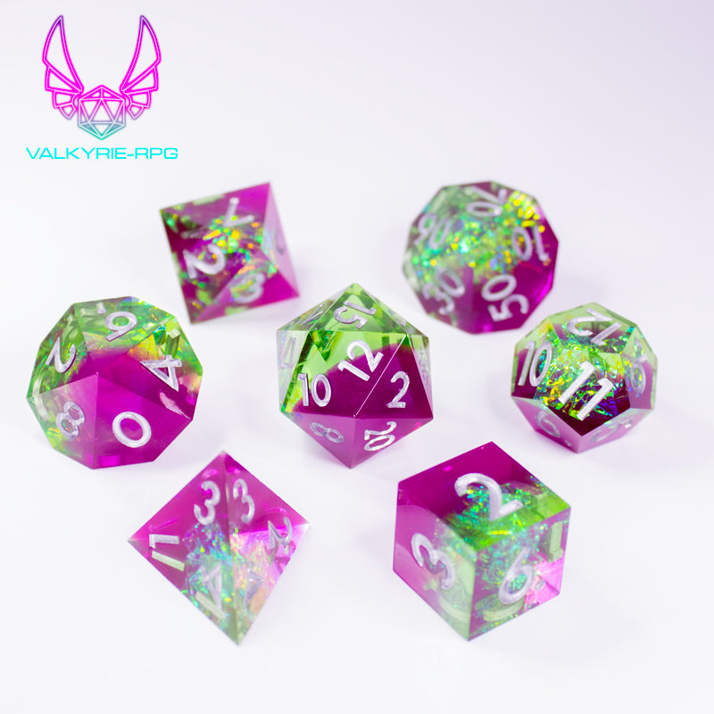 Death Ward | Sharp Polyhedral Dice Set - Valkyrie RPG