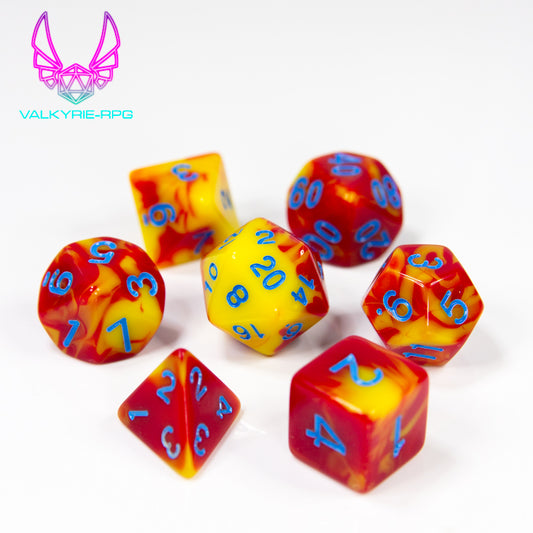 Sunspot | Fusion Polyhedral Dice Set - Valkyrie RPG