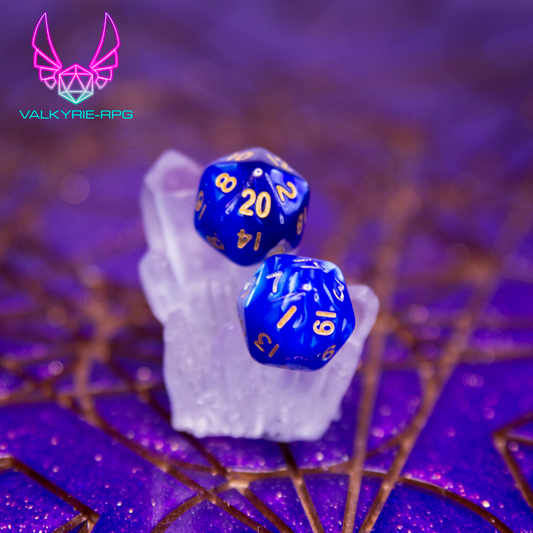 Earrings - Lapis Mini Dice Studs - Valkyrie RPG