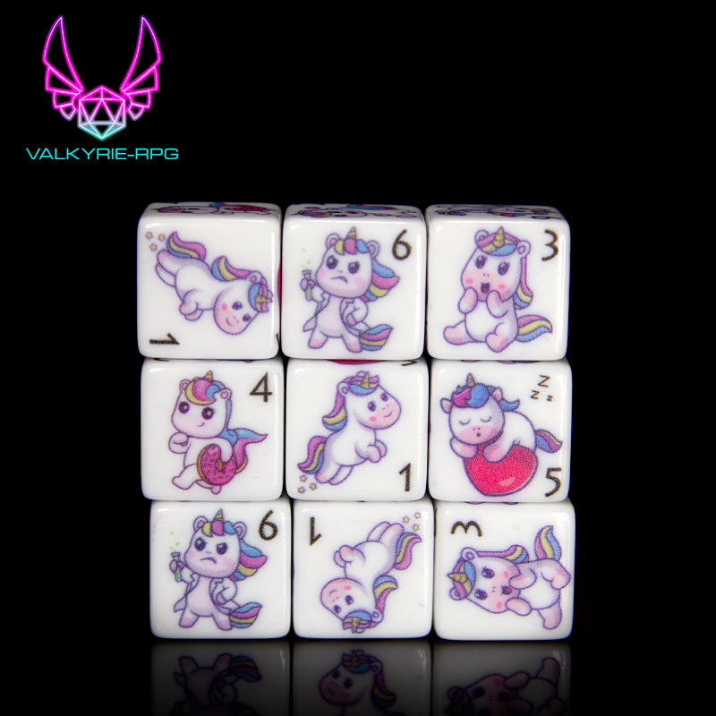 Unicorns 🦄 | D6 Novelty 10 Piece Set - Valkyrie RPG