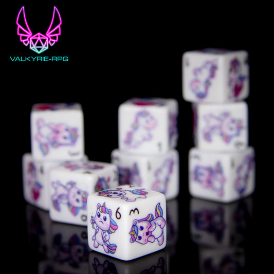 Unicorns 🦄 | D6 Novelty 10 Piece Set - Valkyrie RPG