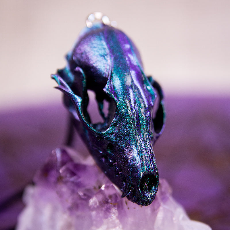 Necklace - Painted Wolf skulls - Valkyrie RPG
