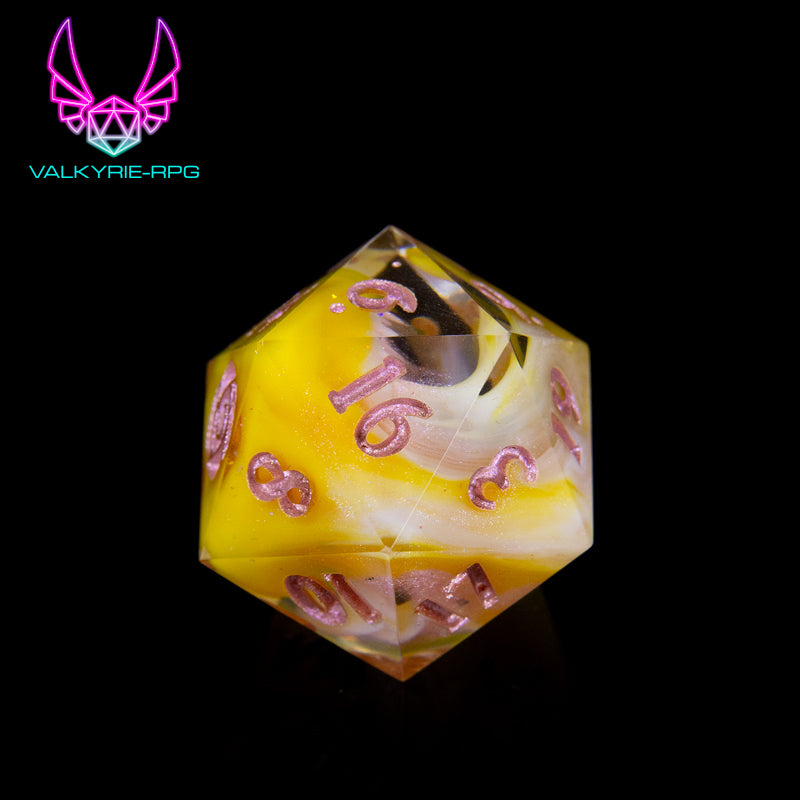 Honeysuckle | Hand Made Polyhedral Dice Set by Gourmet Dice - Valkyrie RPG