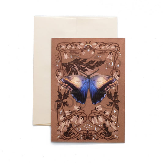 Moth & Myth Greeting Card - Giant Owl Butterfly - Valkyrie RPG