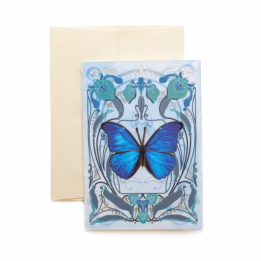 Moth & Myth Greeting Card - Morpho Butterfly - Valkyrie RPG