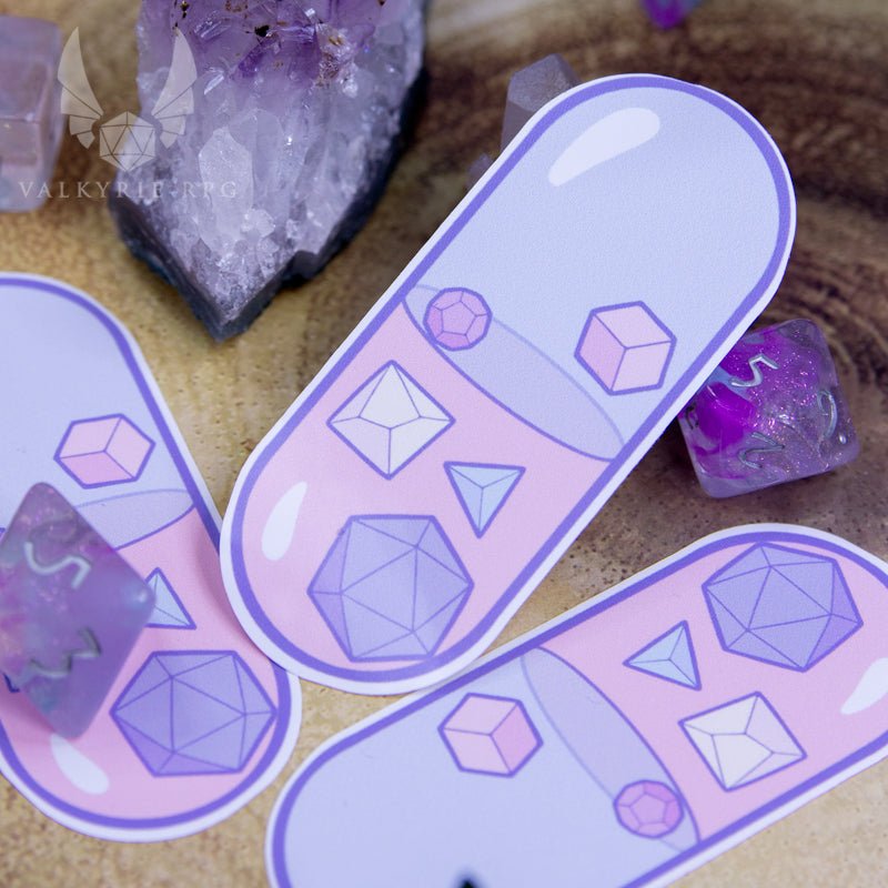 Dopamine Dice Kawaii Sticker - Valkyrie RPG
