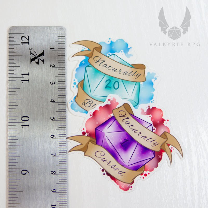 Naturally blessed and Cursed Sticker Set - Valkyrie RPG