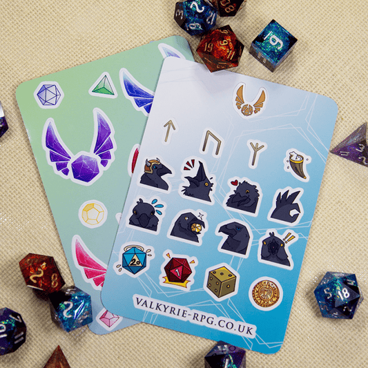 Raven Emote Sticker Sheet - Valkyrie RPG