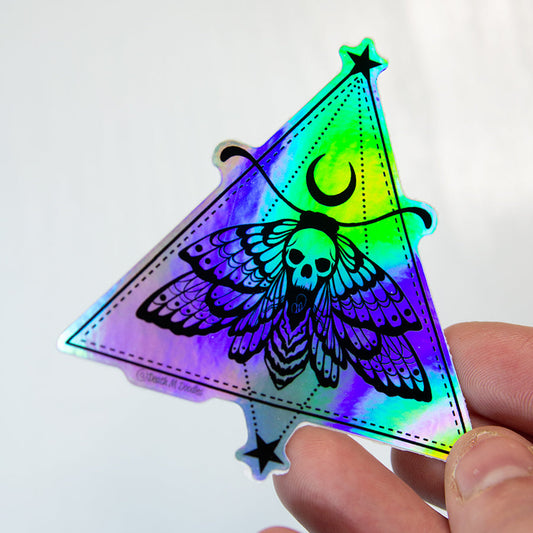 Holo Geometric Death Moth Sticker - Valkyrie RPG