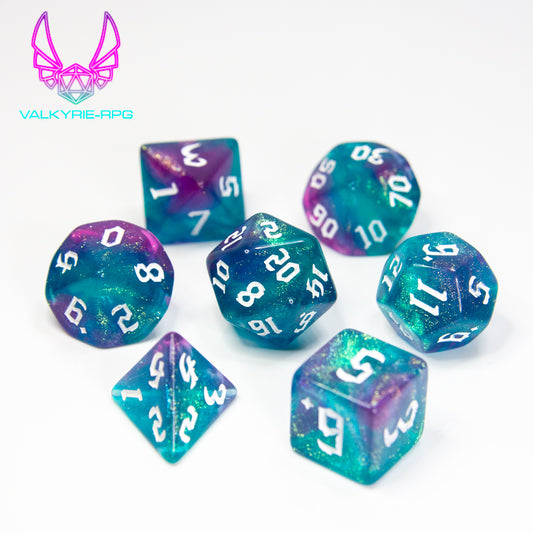 Abjuration | Glitter Fusion Polyhedral Dice Set