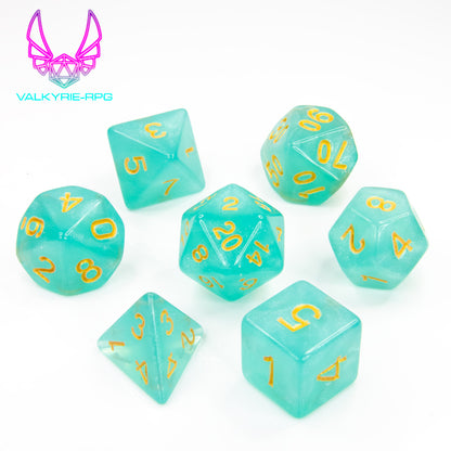 Affirmation | Polyhedral Glitter Dice Set - Valkyrie RPG