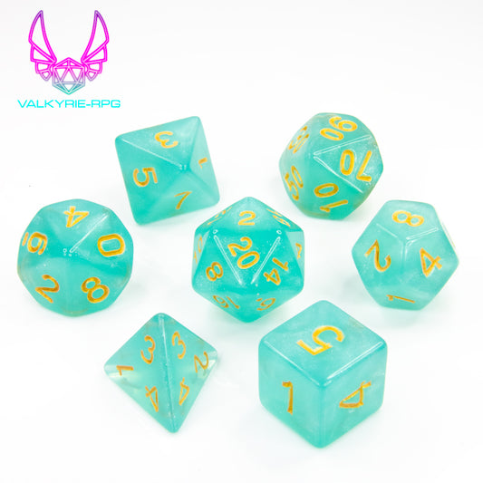 Affirmation | Polyhedral Glitter Dice Set - Valkyrie RPG