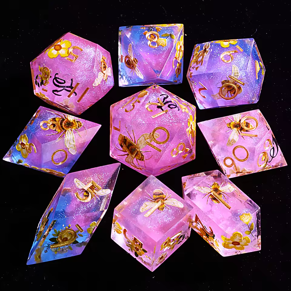 Apiary | Sharp Polyhedral Dice Set - Valkyrie RPG