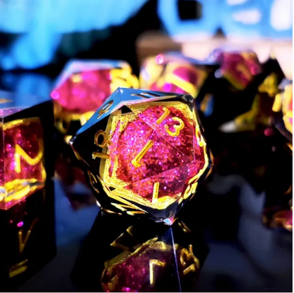 Demiplane | Sharp Inclusion Polyhedral Dice Set