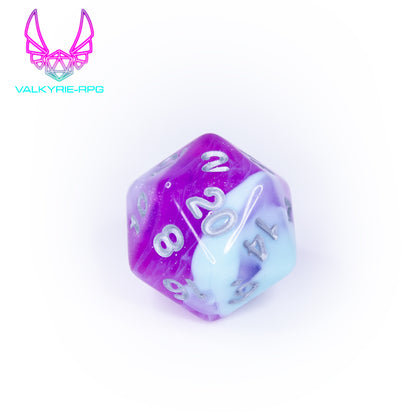 Clairvoyance | Glitter Fusion Polyhedral Dice Set - Valkyrie RPG