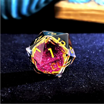 Demiplane | Sharp Inclusion Polyhedral Dice Set