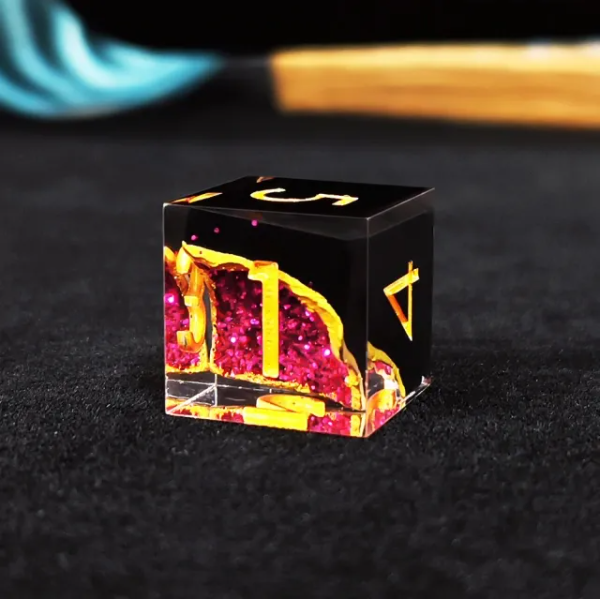 Demiplane | Sharp Inclusion Polyhedral Dice Set