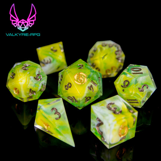 Druid's Grove | Hand Made Polyhedral Dice Set by Gourmet Dice