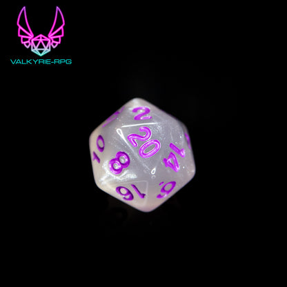 Aurora | Glitter Polyhedral Dice Set - Valkyrie RPG