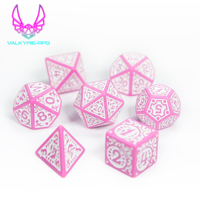 Blossom | Patterned Polyhedral Dice Set - Valkyrie RPG
