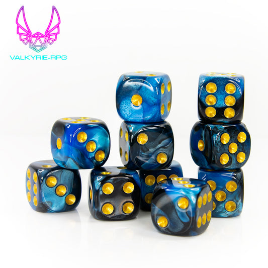 Marbled Blue | 10 x D6 Set